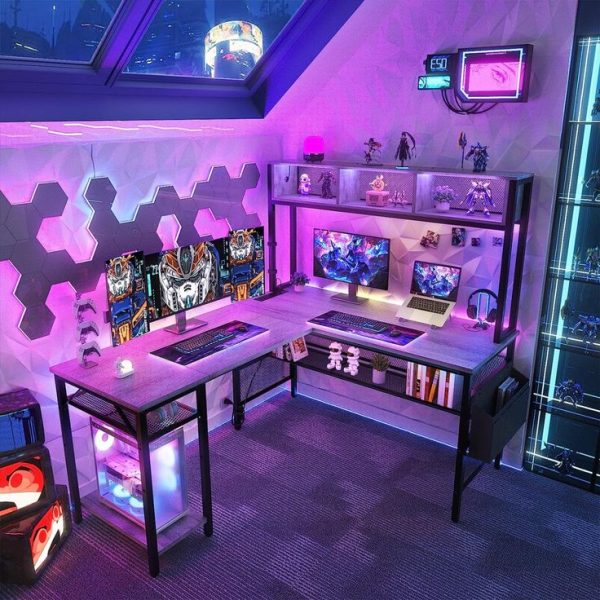 Gaming Desk, LED Lights